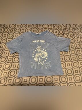 Rodeo Wild West boutique Graphic Tee - Blue